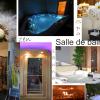 Salle de bain spa design avec jacuzzi sauna Ecolodge chambre avec jacuzzi Gorges du Tarn Aveyron France